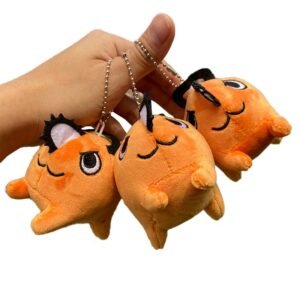 Chainsaw Man Pochita Cosplay Cute Anime Plush Doll Key Chain Stuffed Pendant 10cm Plush Toys Keychains for Kids Christmas Gifts